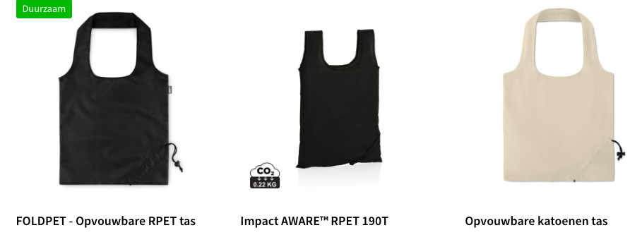 Opvouwbare tasjes bedrukken