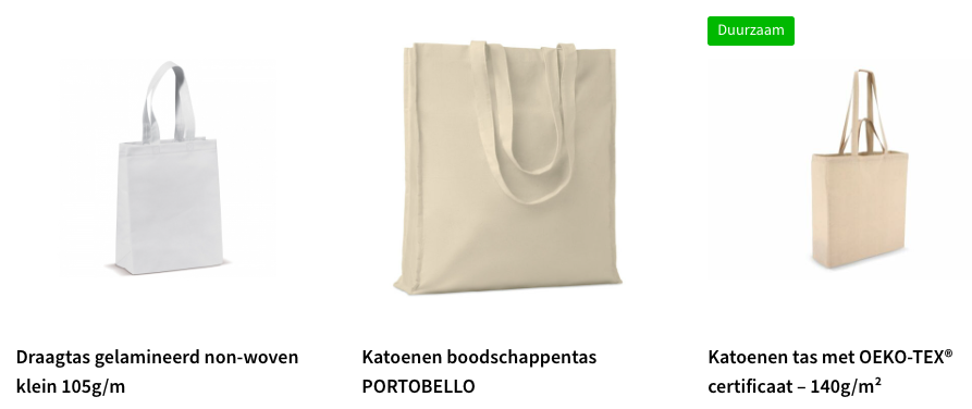 boodschappen tassen bedrukken